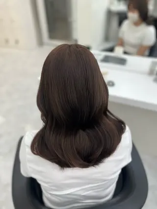 セミロング ♡ナチュラルガーリー ♡ベージュ♡RINAのヘアスタイル