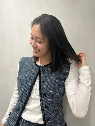 ミディアム カラー 似合わせ小顔ショート /akane🐰♥️のヘアスタイル