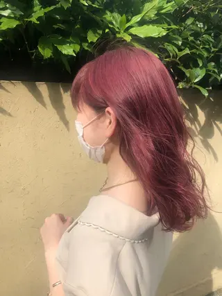 セミロング カラー 🦋透明感カラー /ケアブリーチ🦋のヘアスタイル