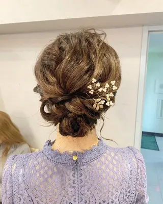 ヘアアレンジ 淡色ふんわりhair 新宿satomiのヘアスタイル