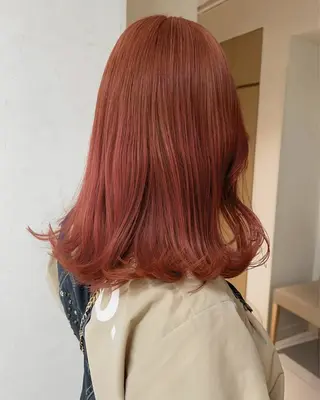 ミディアム カラー ボブ/透明感カラー /さちかのヘアスタイル