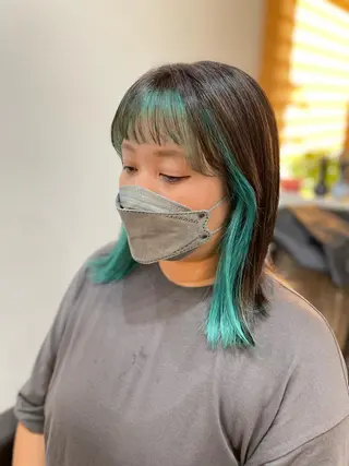 セミロング STAR RIVER所属・YUI/ ブリーチカラー🌷のヘアスタイル