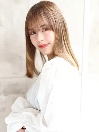 ミディアム 🌙縮毛矯正/艶髪/ Ryoka🌙のヘアスタイル