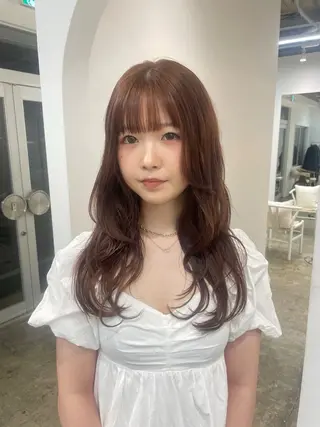 ロング mihane fit hueのヘアスタイル