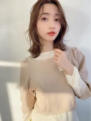 ミディアム 鎌倉 彩のヘアスタイル