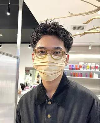 ショート パーマ メンズ 【圧倒的センス】 まる/メンズカラーのヘアスタイル