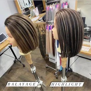 ショート カラー ヒカ/外国人風 デザインカラーのヘアスタイル