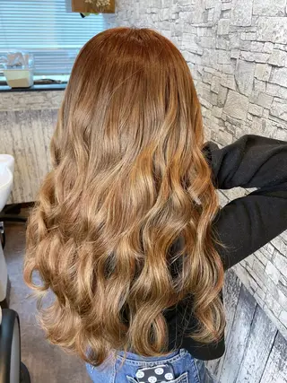 ロング カラー 最高級シールエクステ 💜Fave/あかねのヘアスタイル