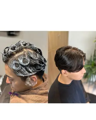 パーマ メンズ arika オケシ　リョウダイのヘアスタイル