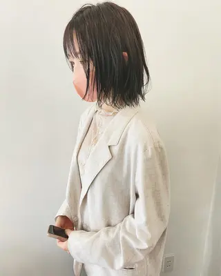 ショート カラー パーマ ヘアアレンジ メンズ キッズ ネイル ショート/ボブ/ パーマ/柏原良亮のヘアスタイル