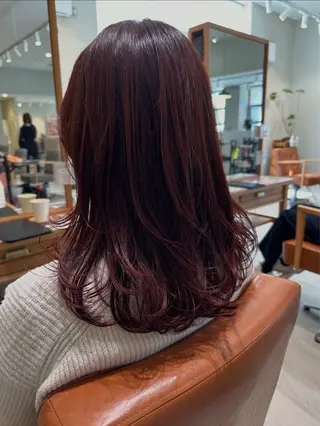 セミロング カラー 永野真也 透明感カラー🪞のヘアスタイル