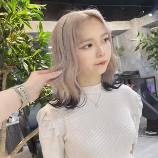 ミディアム カラー 宮城 ほのかのヘアスタイル