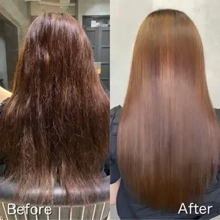 ロング カラー ツバサ 髪質改善のヘアスタイル