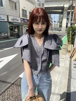 ショート カラー パーマ CEINE OURのヘアスタイル