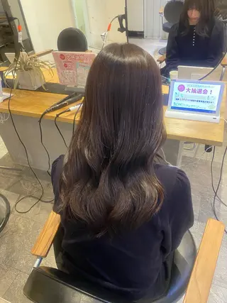 ロング カラー ヘアアレンジ 髪質改善＆トリートメント over hair所沢店所属・韓国風/レイヤー/ 𝑵𝒂𝒏𝒂🩶のヘアスタイル