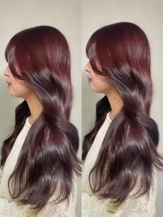 ロング カラー ワンホンレイヤー 福岡天神RAIRAのヘアスタイル