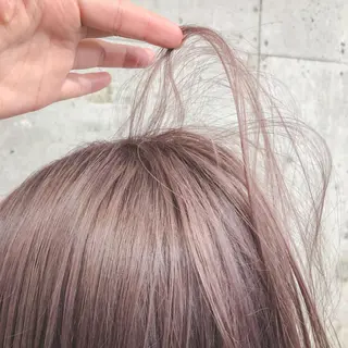 ミディアム カラー ブリーチ/美髪矯正 垢抜けヘア/そらのヘアスタイル