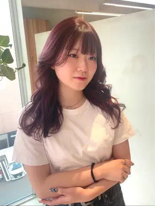 ロング RIN⌇ レイヤー⌇ 艶カラー🌙のヘアスタイル