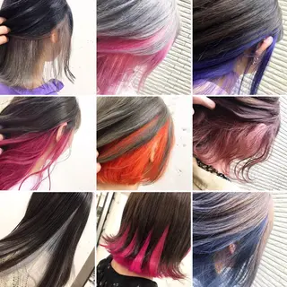 ショート カラー "PEPPU "所属・派手髪、ハイトーン ショートヘアShinのヘアスタイル