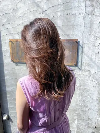 セミロング なか ちゃんのヘアスタイル