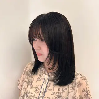 セミロング カラー 【モデル募集中】りの ルネ北千住店のヘアスタイル