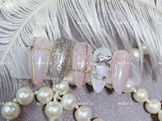 ネイル ネイルサロンAiri 長さ出し·シンプルのネイルデザイン