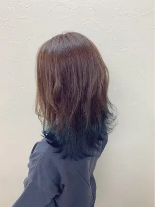 ミディアム カラー 菅沼 まみのヘアスタイル
