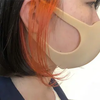 ミディアム カラー カトウ ユウカのヘアスタイル