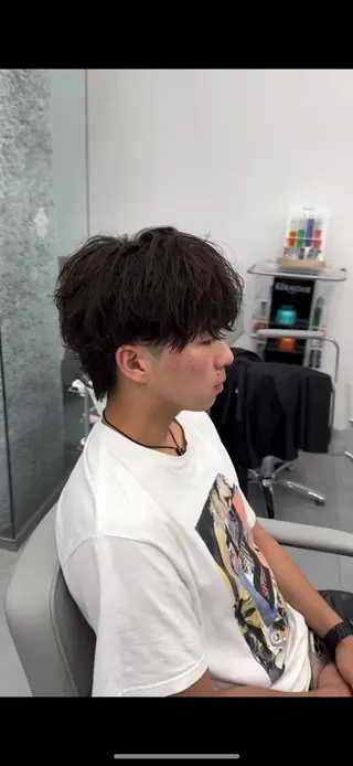 ショート パーマ メンズ特化🧞‍♂️ ASHU🧞‍♂️のヘアスタイル