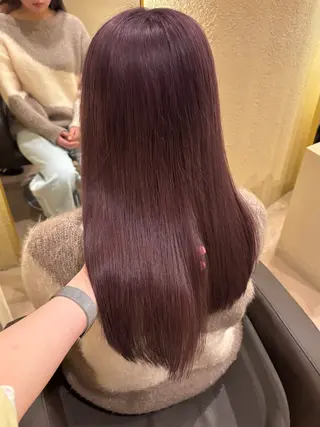 ロング カラー Eliss 堀江所属・暖色カラー🎀 門内 梨真のヘアスタイル