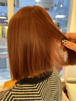 ミディアム カラー 菊地 美憂のヘアスタイル