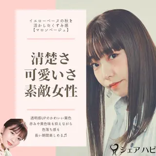 セミロング シェアハピ 隼人のヘアスタイル