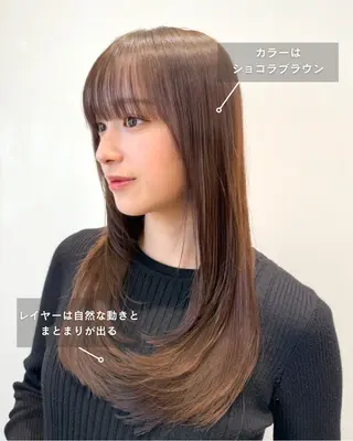 ロング カラー 石戸谷　海斗/韓国 レイヤー/艶カラーのヘアスタイル