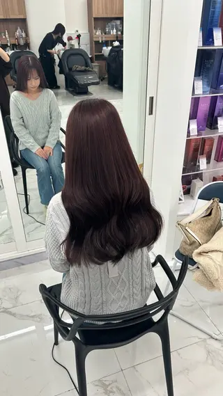 ロング カラー 透明感カラー/カット 京都🖤Akaneのヘアスタイル