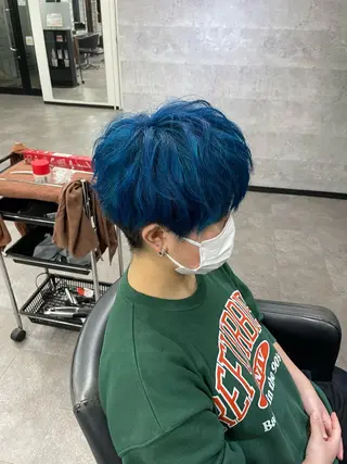 ショート メンズ ハイトーンエクステ 🎩カズキ🎩のヘアスタイル