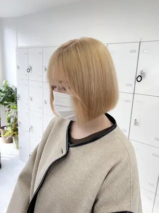 カラー 透明感ブラウン✖️ ボブ🤎ホウトのヘアスタイル
