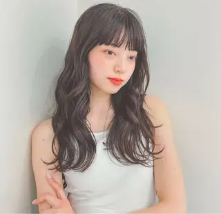 ロング パーマ ヘアアレンジ ♡透明感カラー sakura♡のヘアスタイル