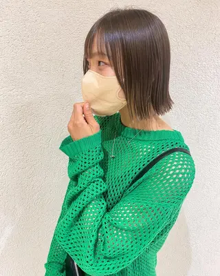 ミディアム カラー 韓国風デザイン 💐MIZUKI💐のヘアスタイル