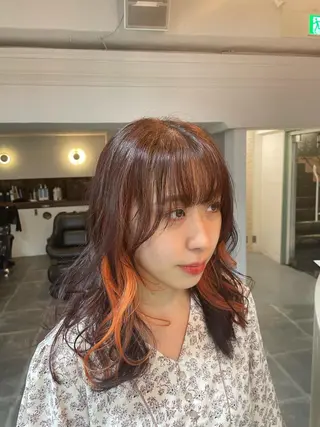 セミロング カラー ケアパーマ/ブリーチ daisukeのヘアスタイル