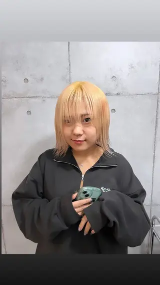 ミディアム カラー 🌱ぱっつとボブカ ット🌱/Ryotaのヘアスタイル