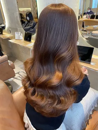 ロング 艶カラー/レイヤー/ 似合わせ/松沢州途のヘアスタイル