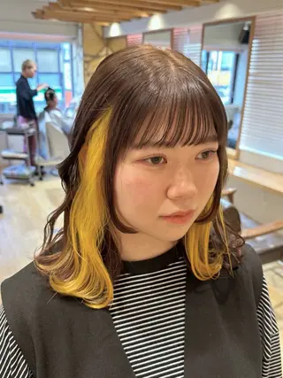 セミロング 新宿 木下拓哉のヘアスタイル