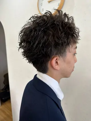 パーマ メンズ 中村 虎のヘアスタイル