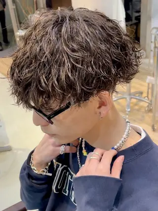 ショート パーマ メンズ 松井 生のヘアスタイル