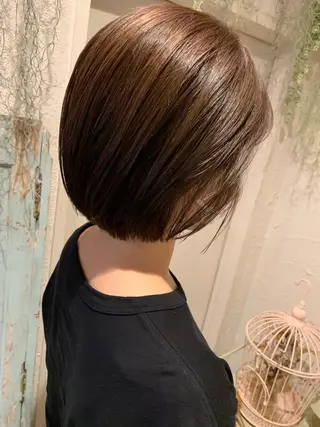 ショート カラー 髪質改善ストレート/ 東徳嶺 みくのヘアスタイル
