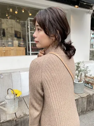 カラー セミロング 久富 雄二朗のヘアスタイル