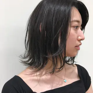 ミディアム カラー ケアブリーチ 坪井佑樹のヘアスタイル