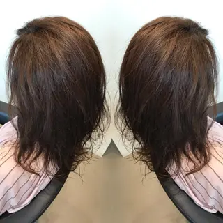 セミロング カラー 大久保 隆蔵のヘアスタイル