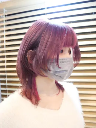 ミディアム カラー neon hair亀戸店所属・🌈neonhair 透明感✨カラー🌈のヘアスタイル