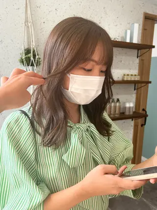 ミディアム sa waのヘアスタイル